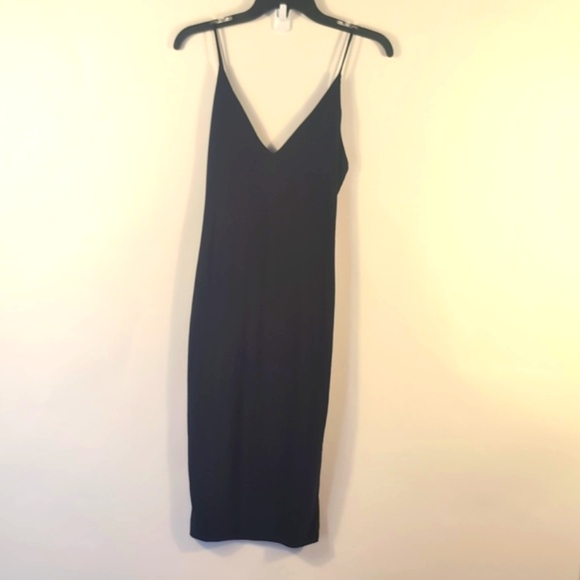 Elegant Navy Slim Fit Dress Size Small - Picture 3 of 10